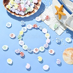 80Pcs 2 Styles Opaque Acrylic Beads&nbsp;SACR-YW0002-18