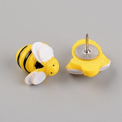 Plastic Bee Push Pins&nbsp;AJEW-WH0189-56