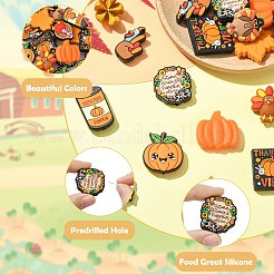 20Pcs 10 Styles Thanksgiving Day Themed Silicone Beads Sets&nbsp;SIL-CJ0002-88