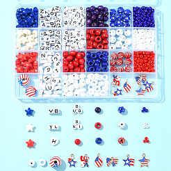DIY Independence Day Jewelry Making Findings Kits&nbsp;DIY-FS0006-52