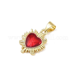 Brass Enamel Pendants&nbsp;KK-R230-08G-01