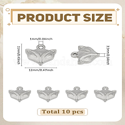 10Pcs 304 Stainless Steel Charms&nbsp;STAS-LP0003-85