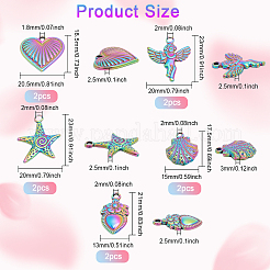 15Pcs 15 Styles 304 Stainless Steel Pendants&nbsp;STAS-CA0001-97
