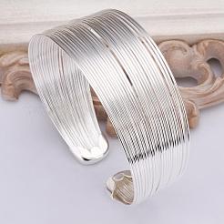 Classic Brass Cuff Bangles For Women&nbsp;BJEW-BB12232
