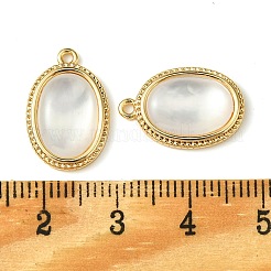 Brass Pave Shell Pendants&nbsp;KK-M277-06A-G