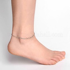 Tarnish Resistant Heart Link 304 Stainless Steel Chain Anklets&nbsp;AJEW-AN00105
