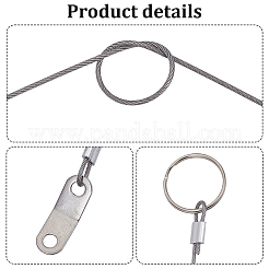 8Pcs 304 Stainless Steel Cable Sheathed&nbsp;AJEW-GF0012-65A