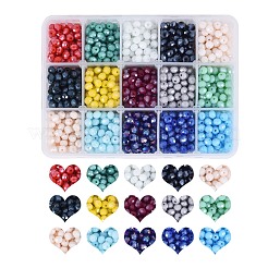 1500Pcs 15 Colors Electroplate Glass Beads Strands&nbsp;EGLA-SZ0001-10
