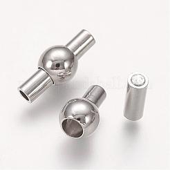 Brass Magnetic Clasps with Glue-in Ends&nbsp;KK-G230-2mm-P-NF