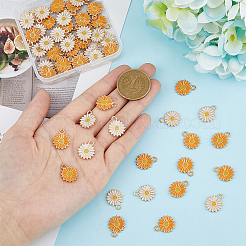 60Pcs 2 Colors Alloy Enamel Pendants&nbsp;ENAM-HY0003-06
