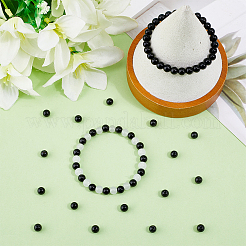 60Pcs Natural Black Onyx Beads&nbsp;G-SC0003-58