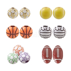 114Pcs 6 Style Acrylic Beads&nbsp;DIY-FS0002-36