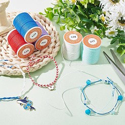 5 Rolls 5 Colors Round Waxed Polyester Cord&nbsp;YC-SC0001-02