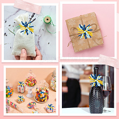 Polyester Self-Adhesive Curly Bows Gift Wrap Accessory&nbsp;DIY-WH20053-03B