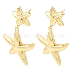 Brass Dangle Earrings&nbsp;EJEW-D352-06G-04