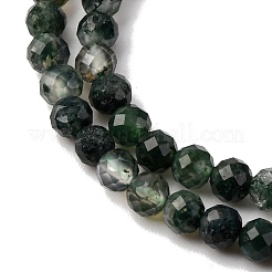 Natural Moss Agate Beads Strands&nbsp;G-A129-4mm-01