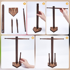 Baseball PineWood Championship Ring Organizer Display Tower Stands&nbsp;RDIS-WH0001-41