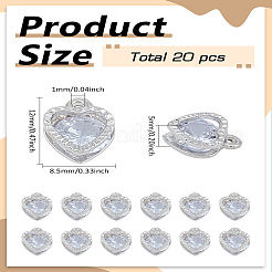 20Pcs Alloy Pendants&nbsp;ZIRC-LP0001-10P