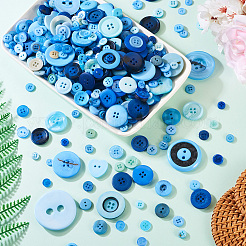 Flat Round Resin Buttons&nbsp;BUTT-TAC0017-01B