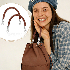 Braided Round Imitation Leather Bag Handles&nbsp;FIND-WH0139-955B