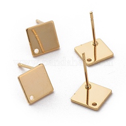 Brass Stud Earring Findings&nbsp;X-KK-N190-12