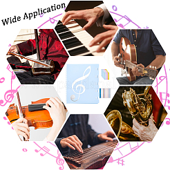 1Pc Plastic Piano Sheet Folder with 5 Sheets Paper Self-Adhesive Stickers&nbsp;AJEW-GF0009-44B