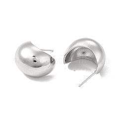 Rack Plating Brass Chubby Stud Earrings for Women&nbsp;EJEW-H091-39P