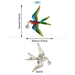 Rhinestone Enamel Pins&nbsp;JEWB-TADJ0001-03B