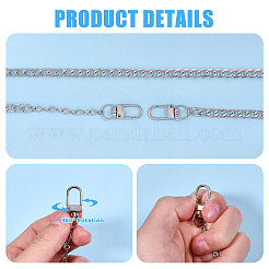 2Pcs 304 Stainless Steel Cuban Link Mobile Chains&nbsp;HJEW-PH02155