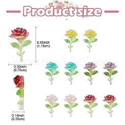 50Pcs 5 Colors Transparent Resin Decoden Cabochons&nbsp;RESI-YW0001-66