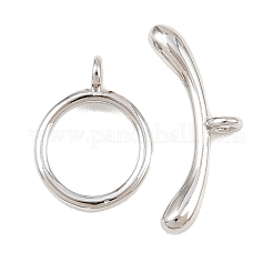 Ring Brass Toggle Clasps&nbsp;KK-G548-39P