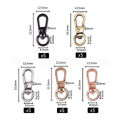 Alloy Swivel Clasps&nbsp;PALLOY-SZ0001-08