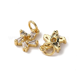 Brass Micro Pave Cubic Zirconia Pendants&nbsp;KK-A270-01B-G