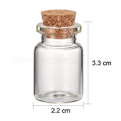 Glass Wishing Bottle Bead Containers&nbsp;CON-Q012