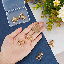 3-Strand 6-Hole Brass Box Clasps&nbsp;FIND-SC0003-31G