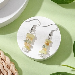 Natural Mixed Stone Dangle Earrings&nbsp;EJEW-JE06154-01