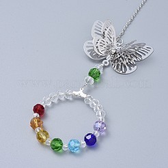 Crystals Chandelier Suncatchers Prisms Chakra Hanging Pendant&nbsp;AJEW-I040-04P