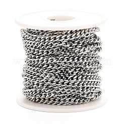 Tarnish Resistant 304 Stainless Steel Cuban Link Chains&nbsp;CHS-K016-03B-P