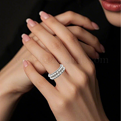 16Pcs 8 Styles 201 Stainless Steel Ring Core Blank for Inlay Jewelry Making&nbsp;RJEW-SC0001-28