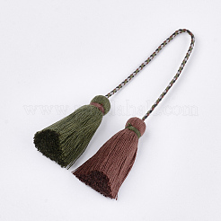 Polycotton(Polyester Cotton) Tassel Big Pendant Decorations&nbsp;FIND-S302-01W