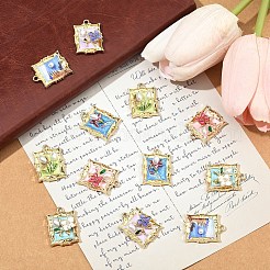 12Pcs 6 Styles Alloy Enamel Pendants&nbsp;FIND-YW0007-49