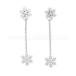 304 Stainless Steel Chain Tassel Earrings&nbsp;EJEW-I248-04