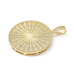 Brass Micro Pave Cubic Zirconia Pendants&nbsp;KK-L239-015G