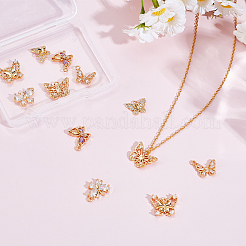 12Pcs 6 Styles Brass Micro Pave Cubic Zirconia Pendants&nbsp;KK-BBC0025-67