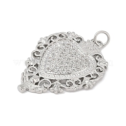Brass Micro Pave Cubic Zirconia Pendants&nbsp;KK-A241-02P