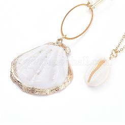 Shell Pendants Necklaces Set&nbsp;NJEW-JN02774