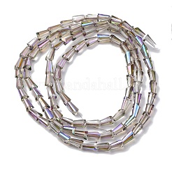 Transparent Electroplate Glass Beads Strands&nbsp;EGLA-H107-02A-HR01