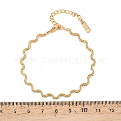 304 Stainless Steel Rope Chain Bracelets for Women&nbsp;BJEW-C129-07G