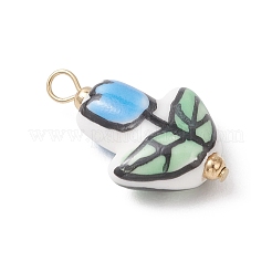 Hand Painted Tulip Flower Porcelain Pendants&nbsp;PALLOY-JF05034