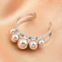 Brass Cuff Rings for Women&nbsp;RJEW-Z113-17P
